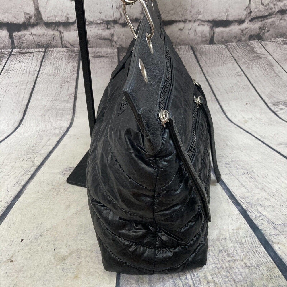 Sondra Roberts Squared Crossbody Quilted Black Handbag Medium Adjustable Strap - Picture 8 of 14